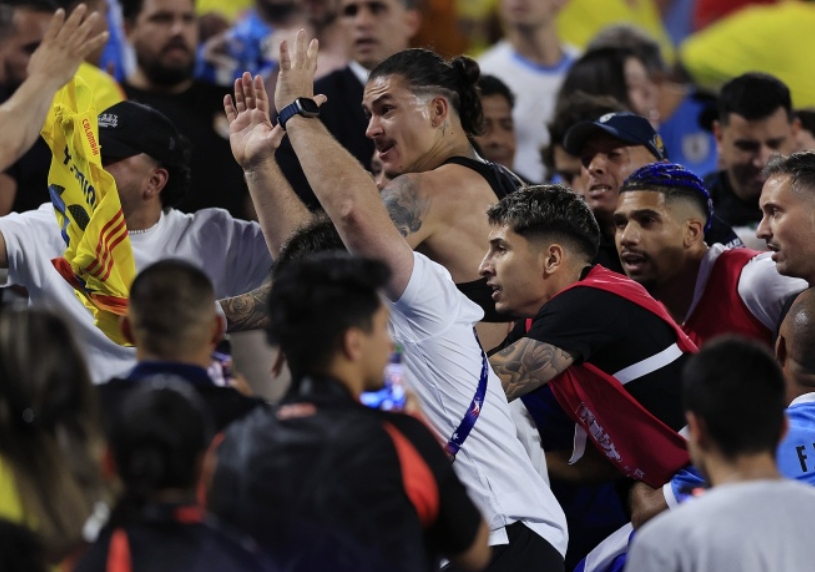 南美足联调查美洲杯冲突，努涅斯禁赛风险大增